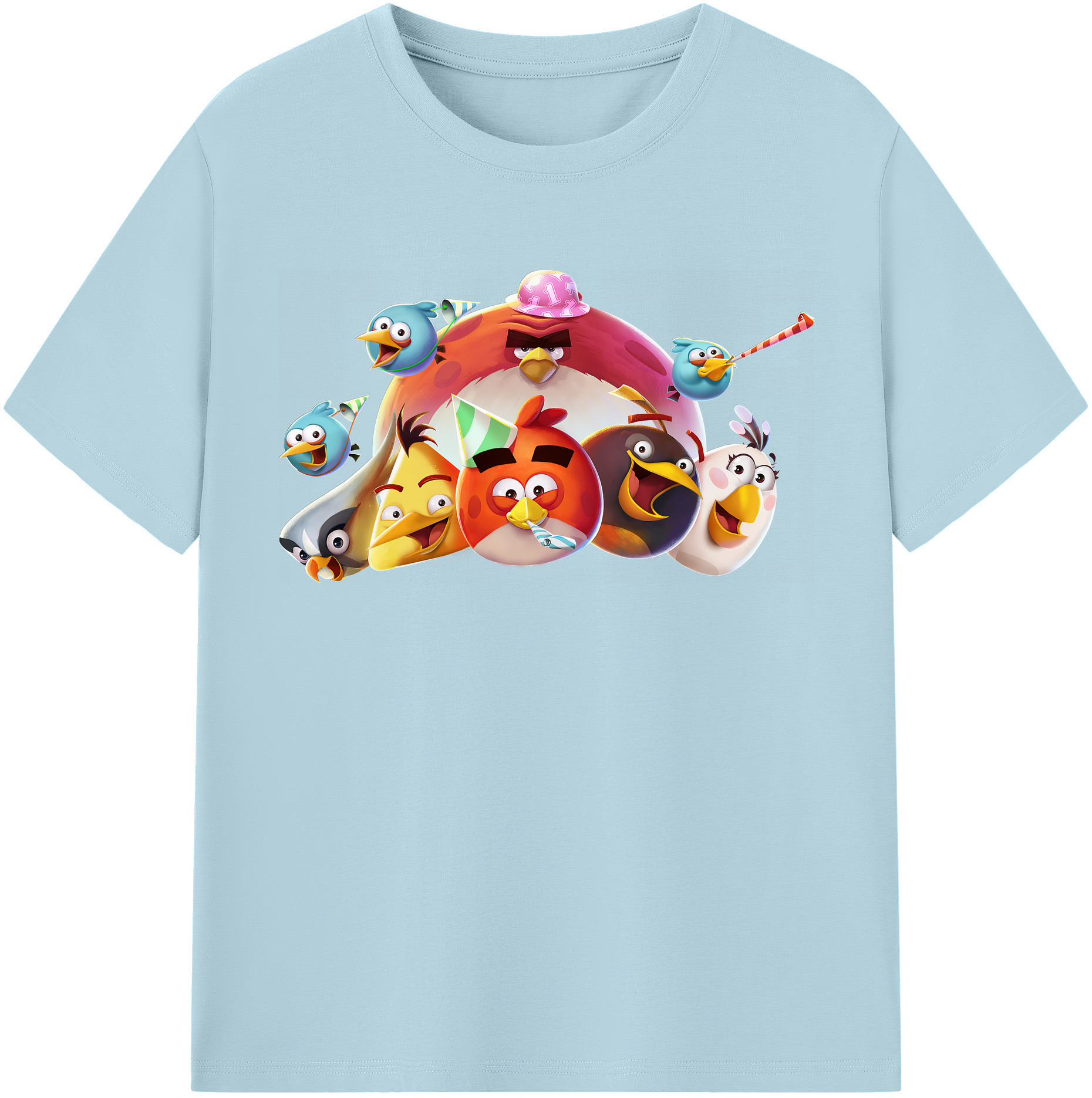 （画像用） Angry Birds アングリーバード 綿100％半袖Tシャツ（フロントプリント）